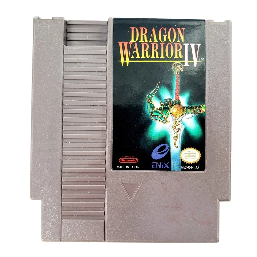 Dragon Warrior IV (Nintendo NES, 1992) Authentic Super Clean Label Tested Works